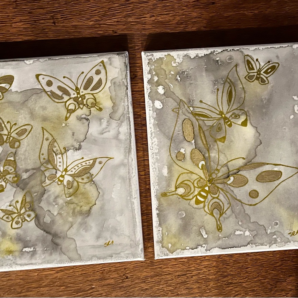 Original multimedia canvas print. 8.5x11. Each.